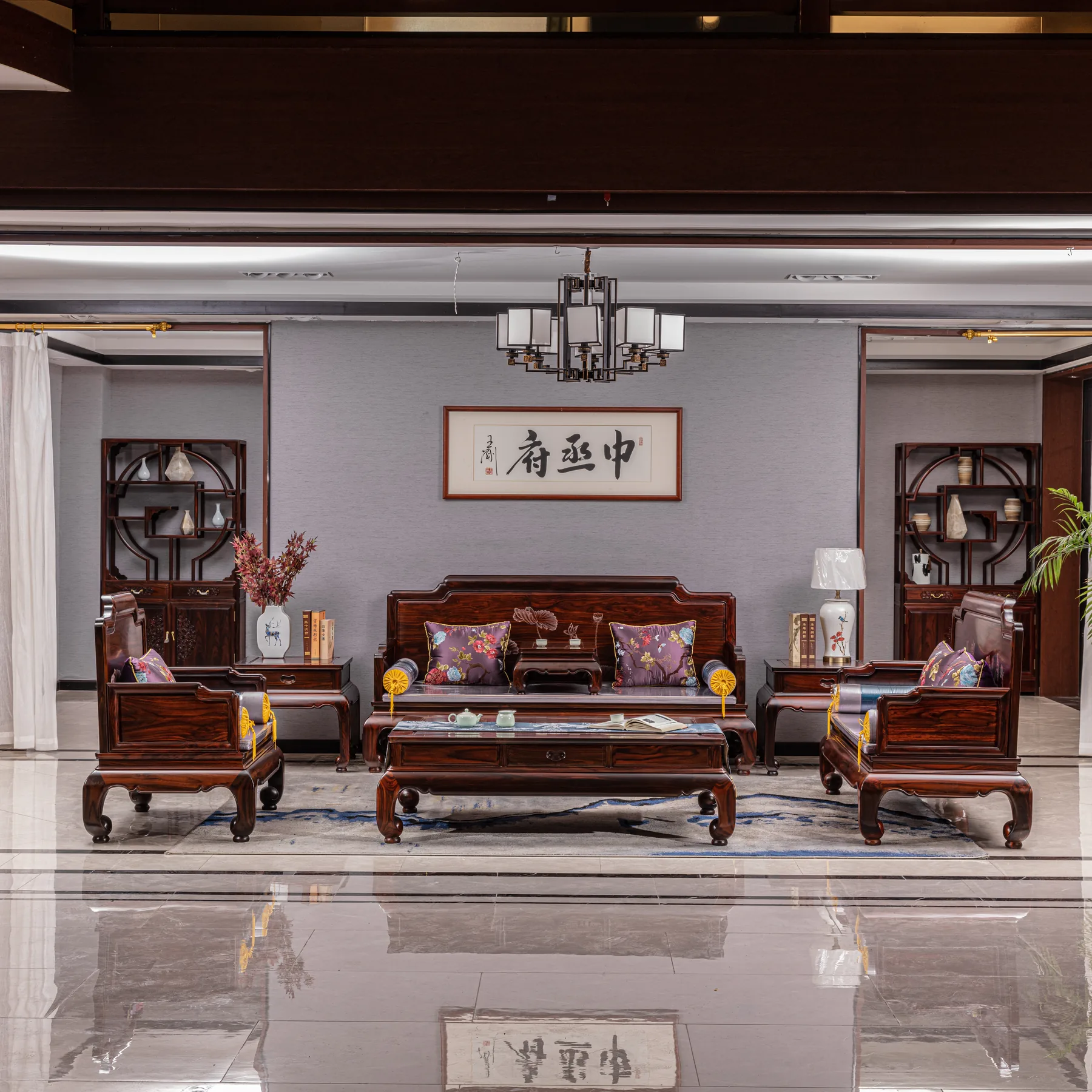 阔叶黄檀诗画江南沙发实景